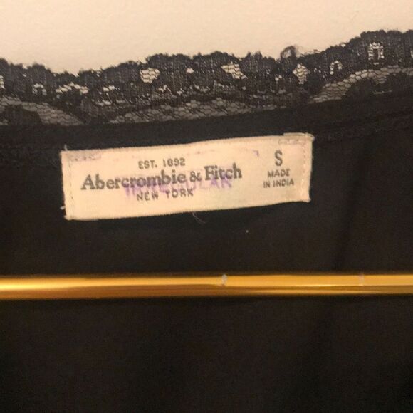 Abercrombie & Fitch Long Sleeve Black Lace Trim Blouse Small - Picture 5 of 7